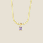 Collier pendentif pierre carrée Isola — vue 9