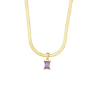Isola Square Stone Pendant Necklace — view 9