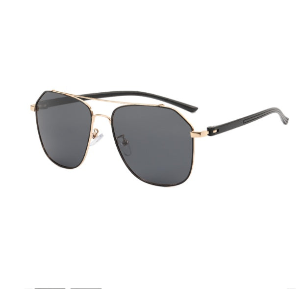 Bram Double-Bridge Aviator Sunglasses — view 3