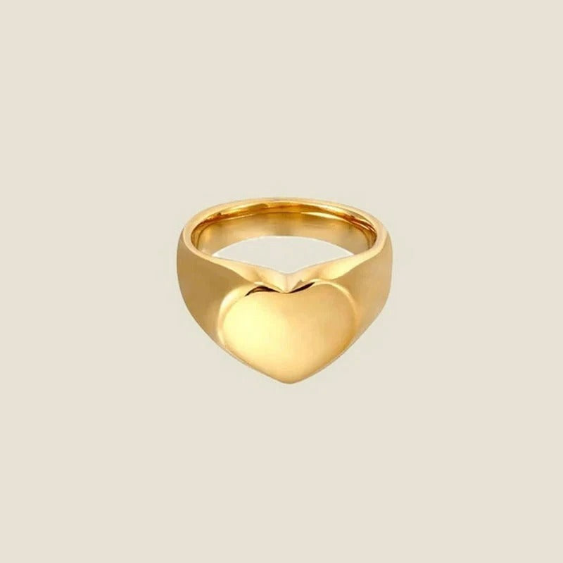 Anello chevalier a cuore Viola, vista 2