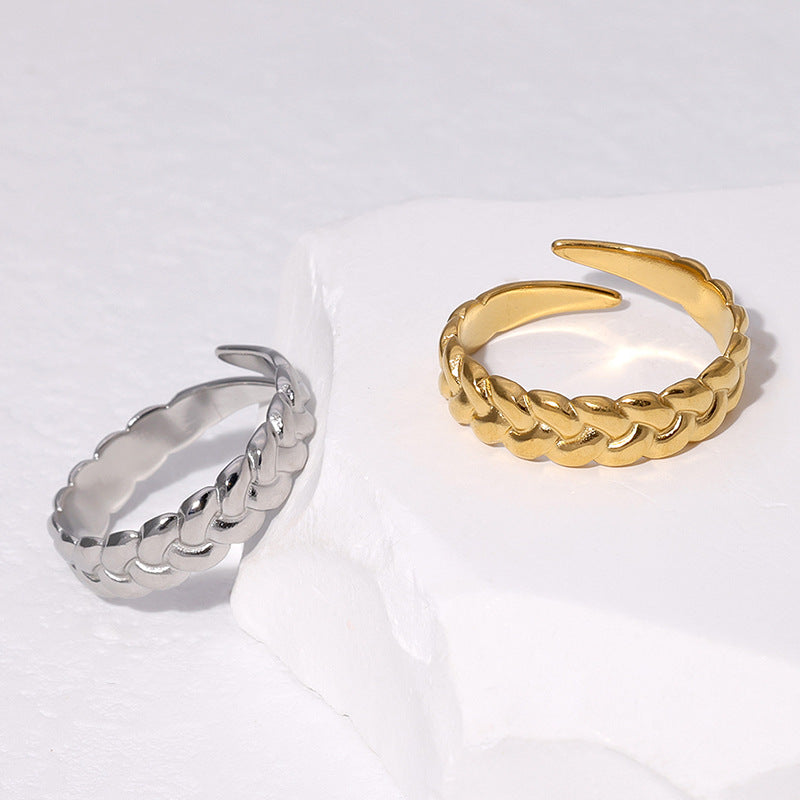 Chiara Braided Open Ring — view 5
