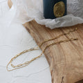 Lyra Double Layer Chain Necklace — view 5