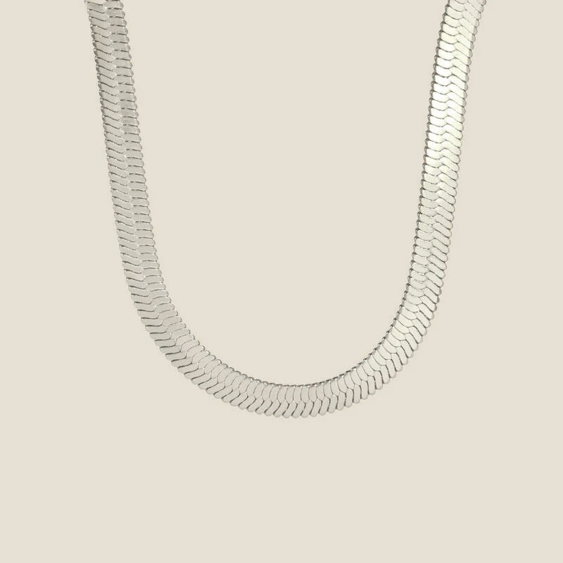 Collier maille serpent plate Sveva, vue 10