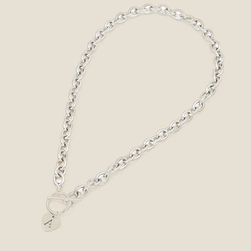 Collier cœur initiale Noemi, vue 5