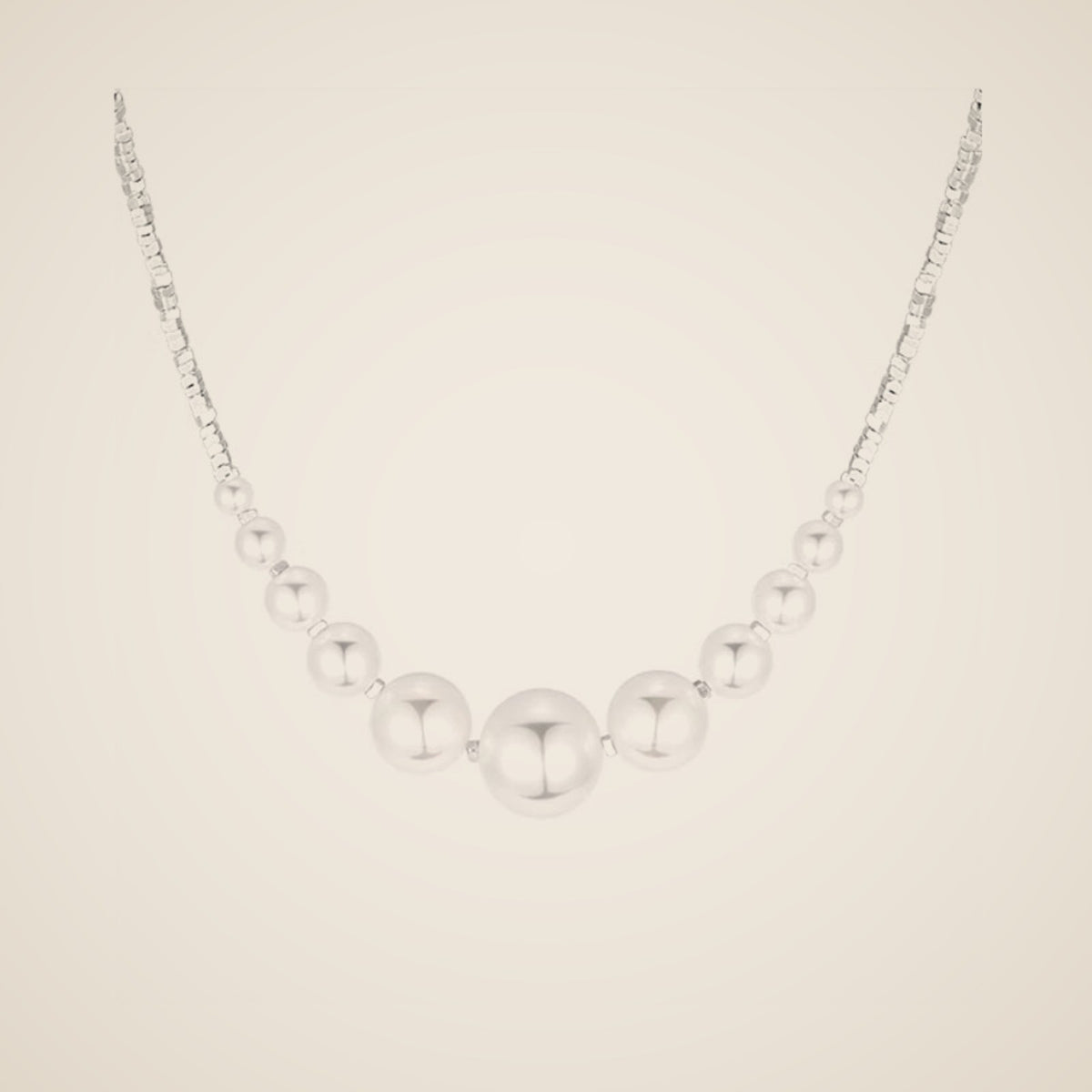 Collar de perlas simuladas degradadas Elettra, vista 2