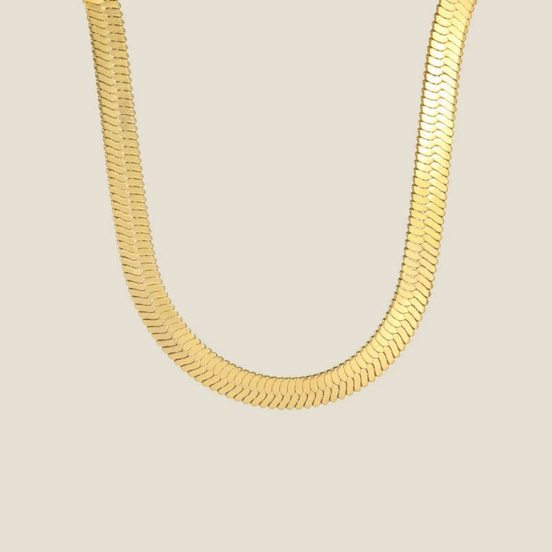 Collier maille serpent plate Sveva, vue 5