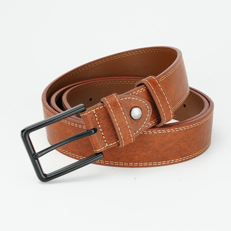 Ezra Retro Leather Belt — view 4