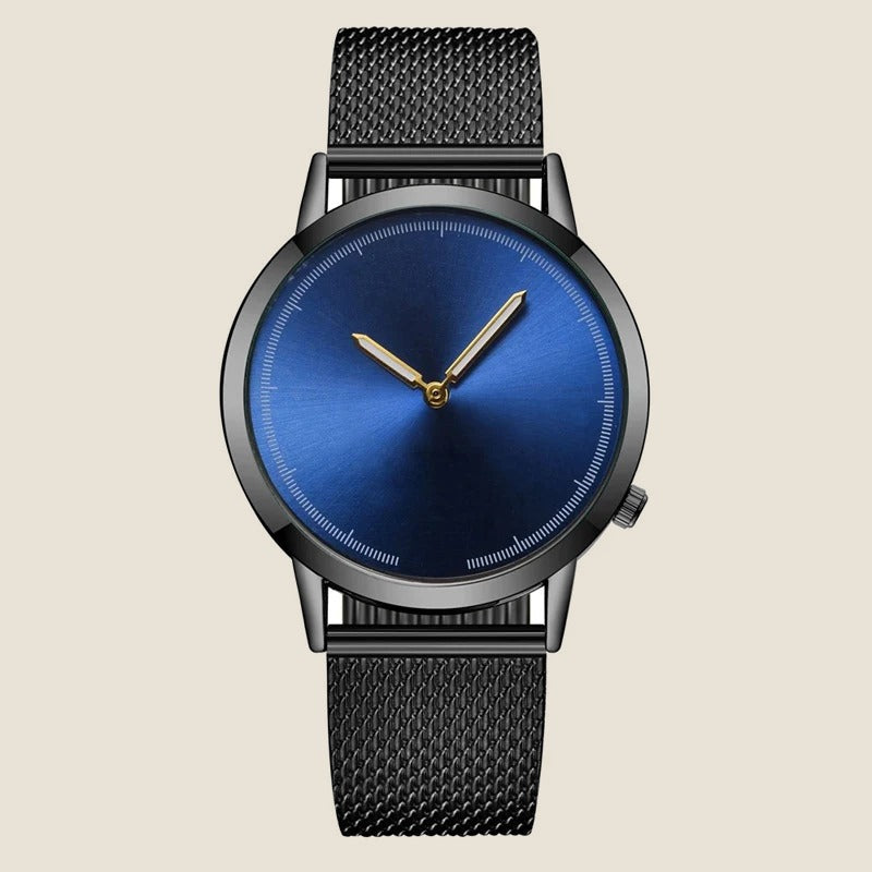 Montre cadran soleillé bracelet milanais Blu — vue 5