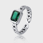 Mina Green Stone Ring — view 2