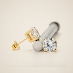 Adriana Moissanite Stud Earrings, view 3