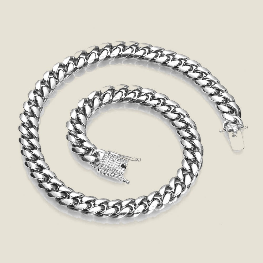 Collar de cadena cubana gruesa Gio, vista 6