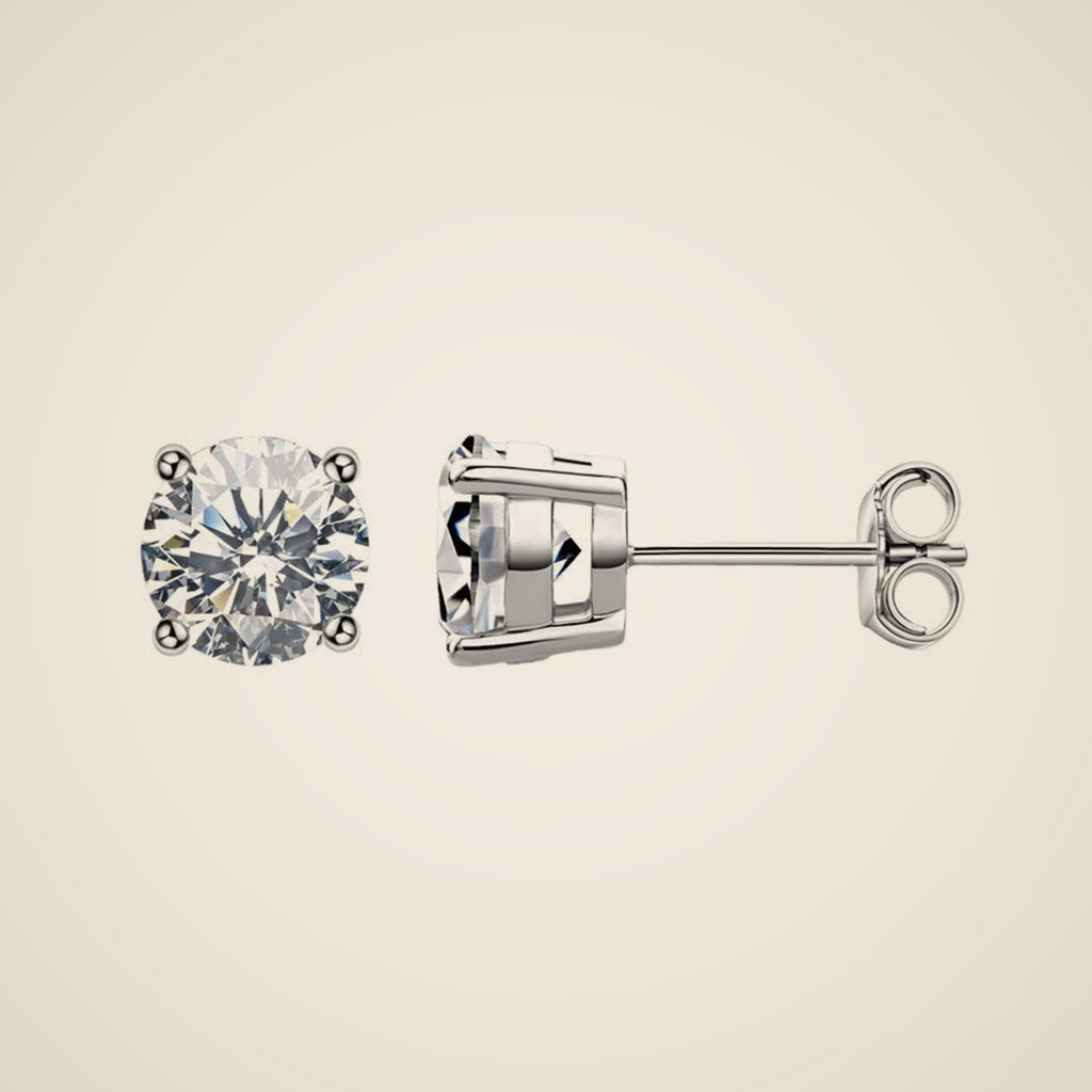 Adriana Moissanite Stud Earrings, view 2