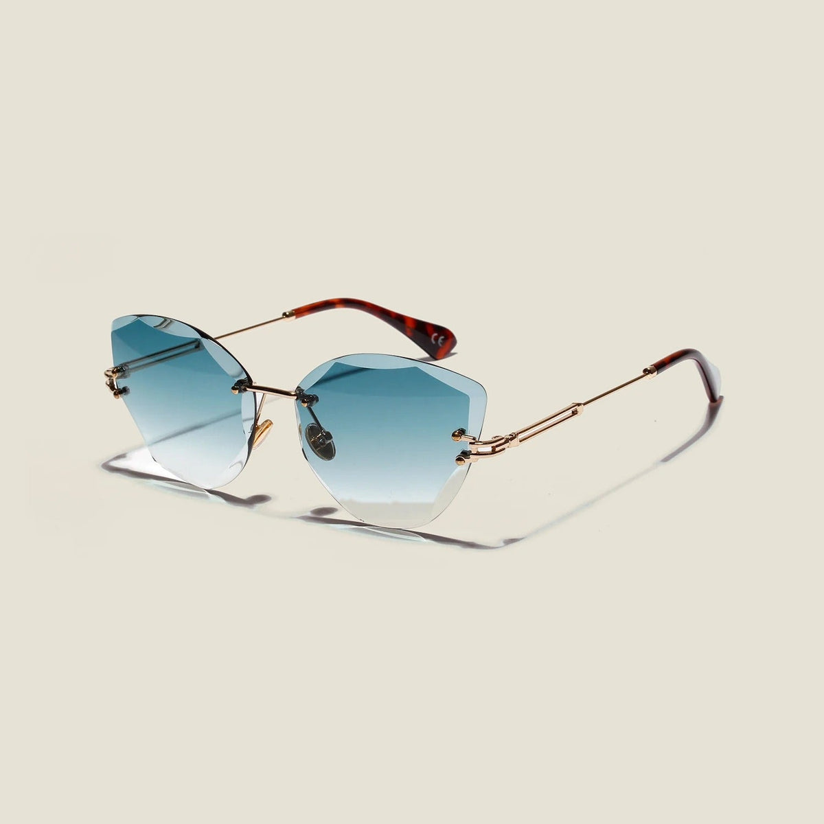Facettierte Cat-Eye-Sonnenbrille Faye — Ansicht 5