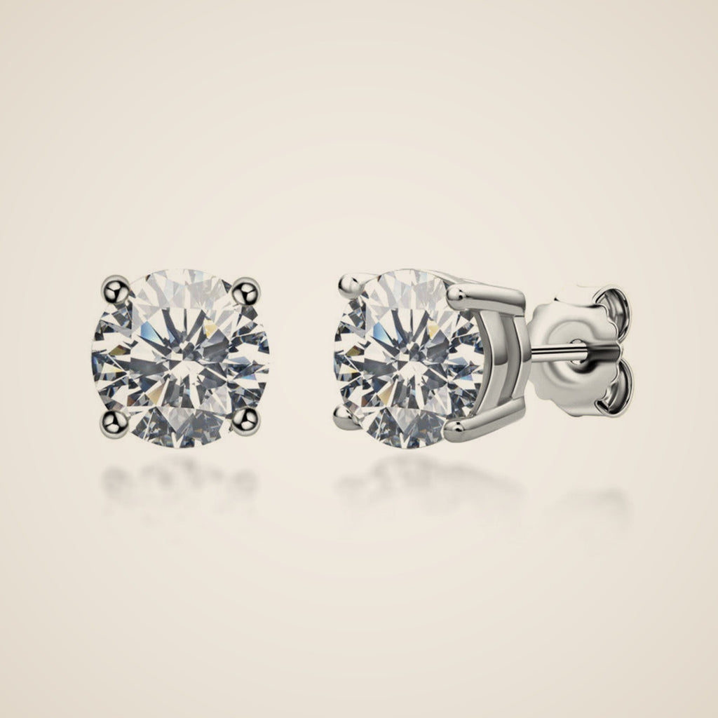Adriana Moissanite Stud Earrings, view 4