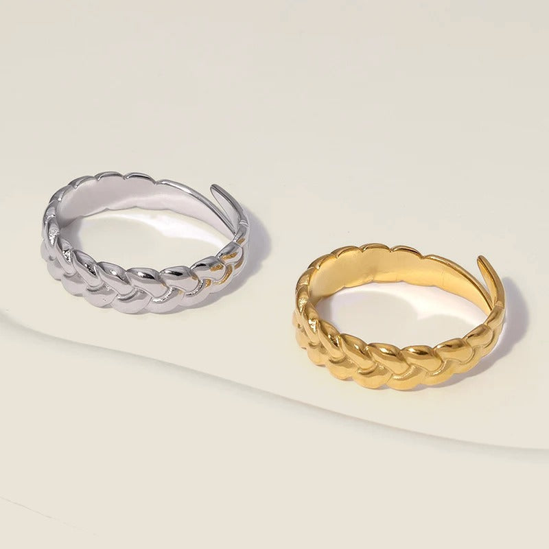 Bague ouverte tressée Chiara — vue 6
