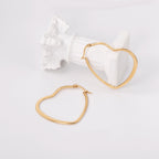Dina Heart Hoop Earrings — view 9