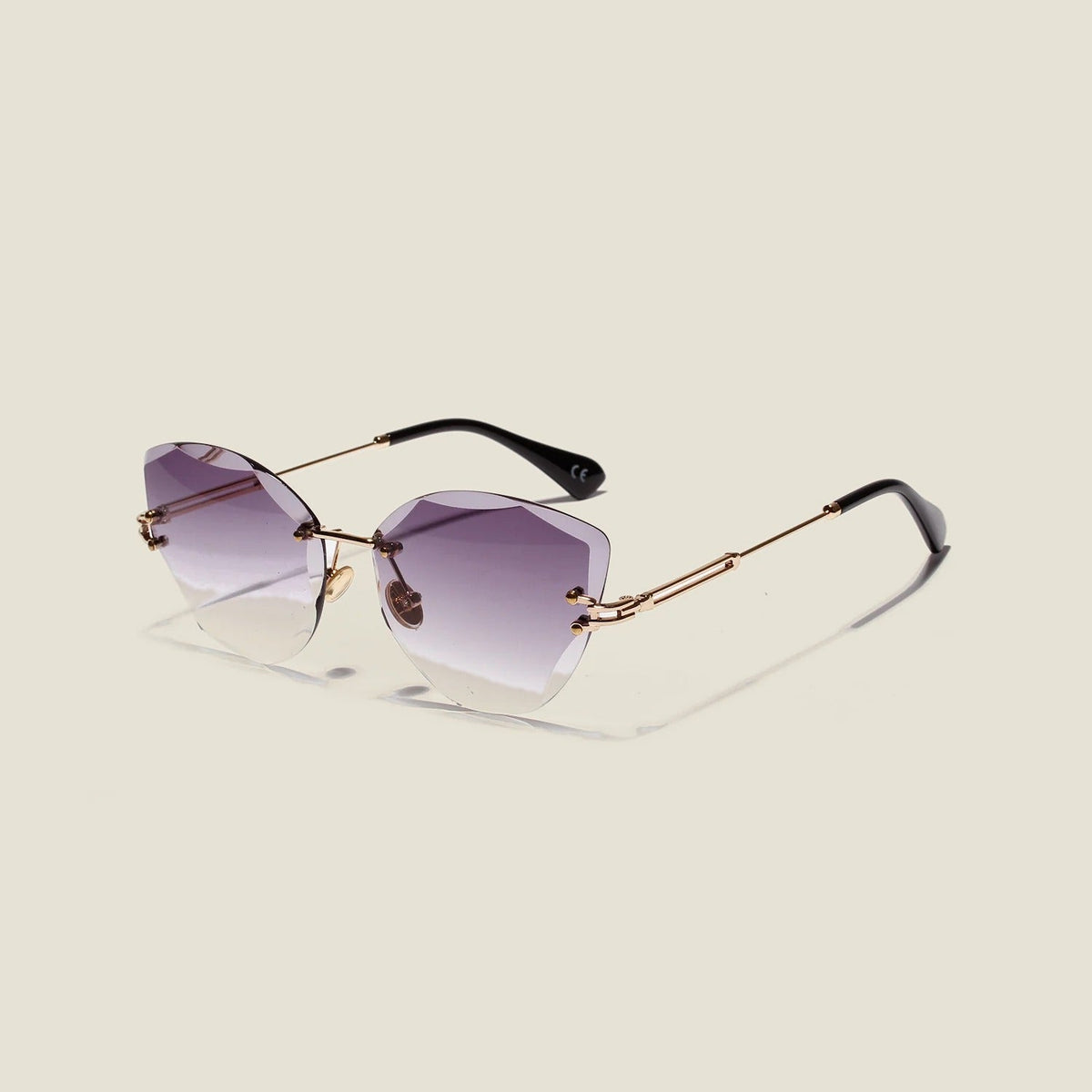 Facettierte Cat-Eye-Sonnenbrille Faye — Ansicht 6