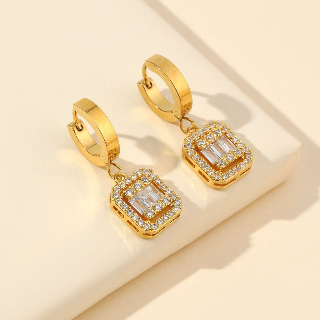 Bea Cube Drop Earrings — view 4