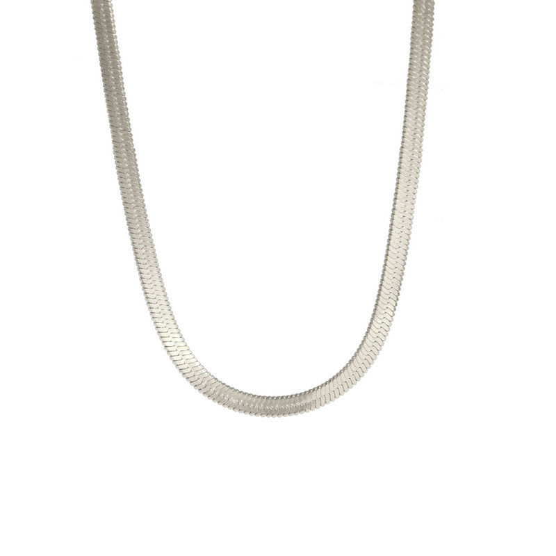 Sveva Flat Snake Chain Necklace — view 4