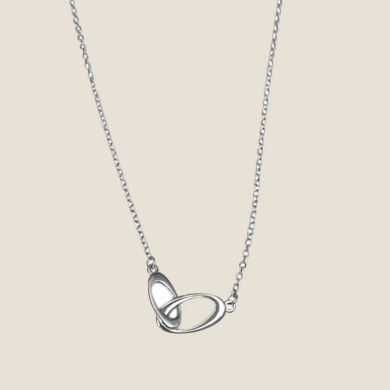 Luna Interlocking Circle Necklace — view 2