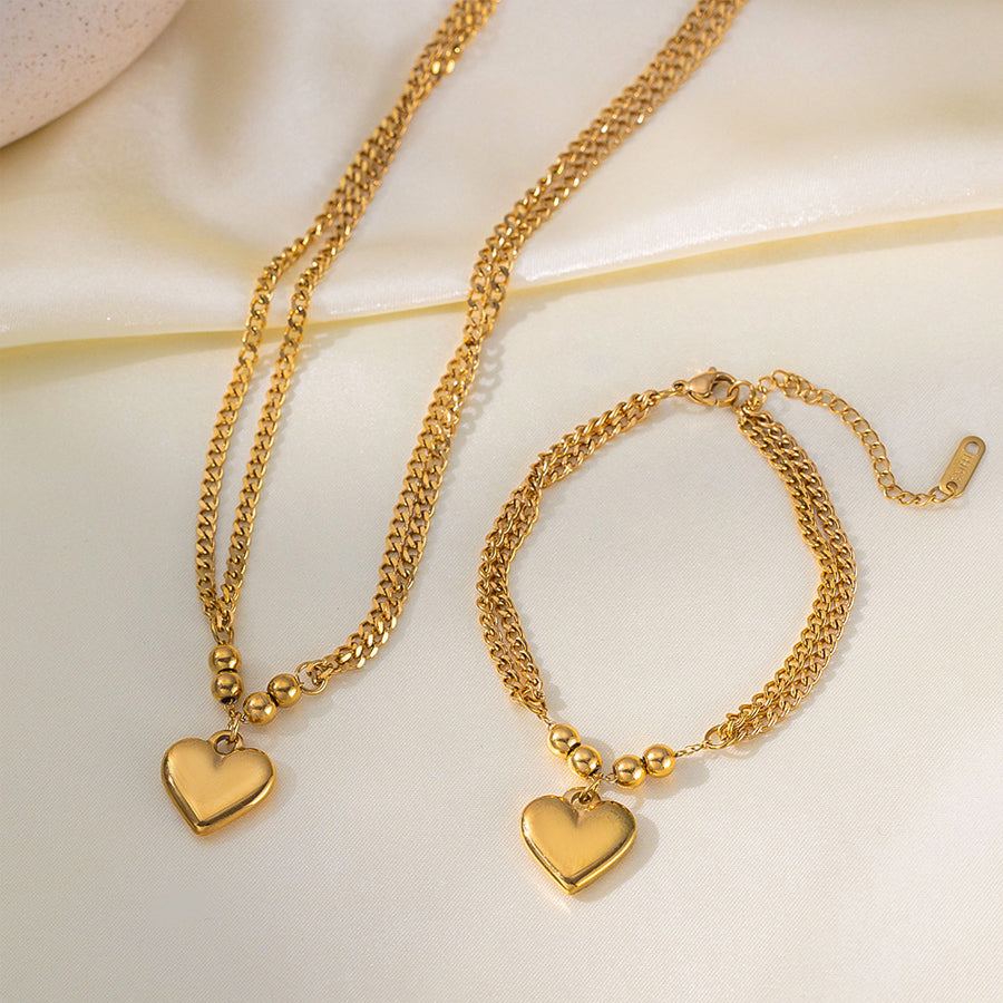 Cuore Puffy Heart Jewelry Set — view 6