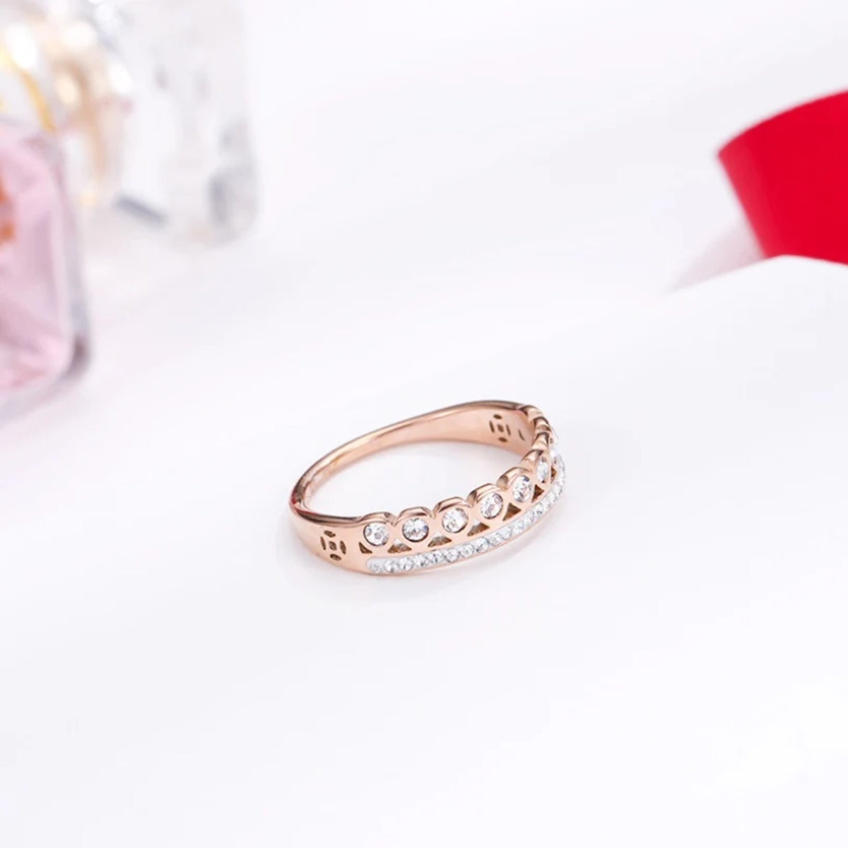 Alessia Bezel Pavé Ring — view 2