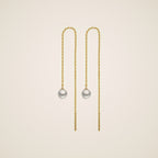 Alma Pearl Threader Earrings — view 1