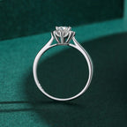 Aurora Flower Solitaire Ring — view 3