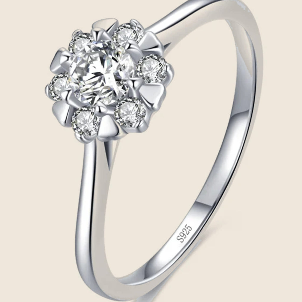 Aurora Flower Solitaire Ring — view 5