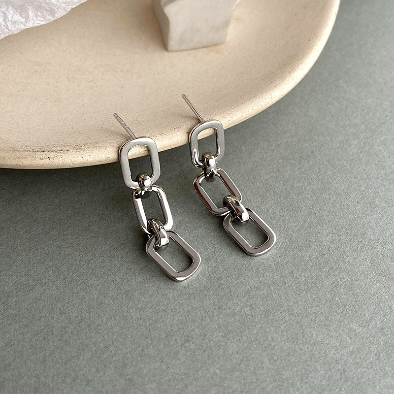 Kira Chain Link Stud Earrings — view 6