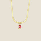 Collier pendentif pierre carrée Isola — vue 8