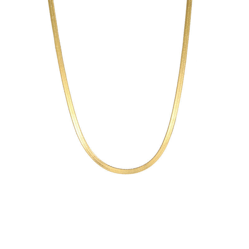 Sveva Flat Snake Chain Necklace — view 6