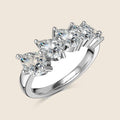 Beatrice Pear Row Ring — view 1
