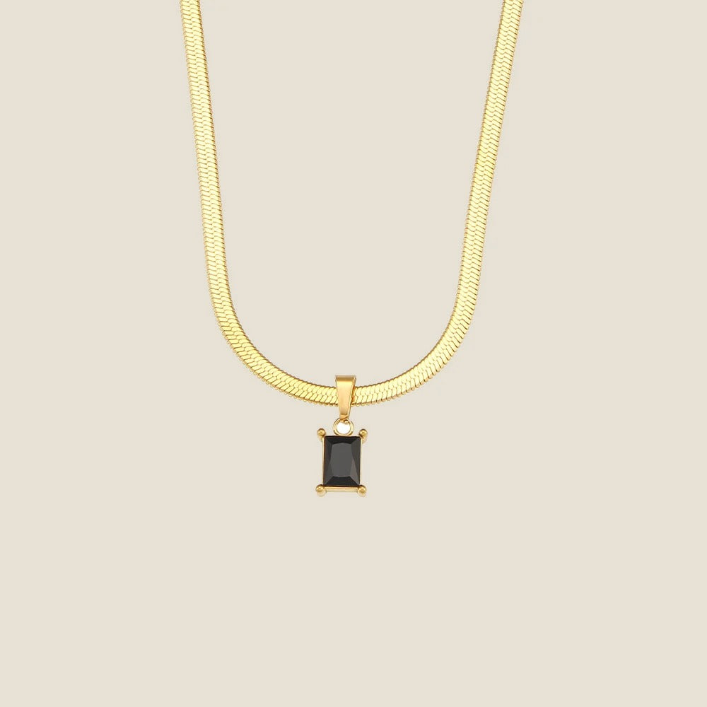 Collier pendentif pierre carrée Isola — vue 7
