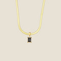Collier pendentif pierre carrée Isola — vue 7