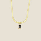 Collier pendentif pierre carrée Isola — vue 7