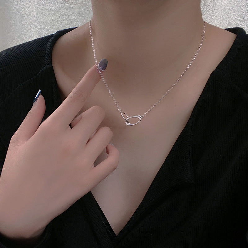 Luna Interlocking Circle Necklace — view 6