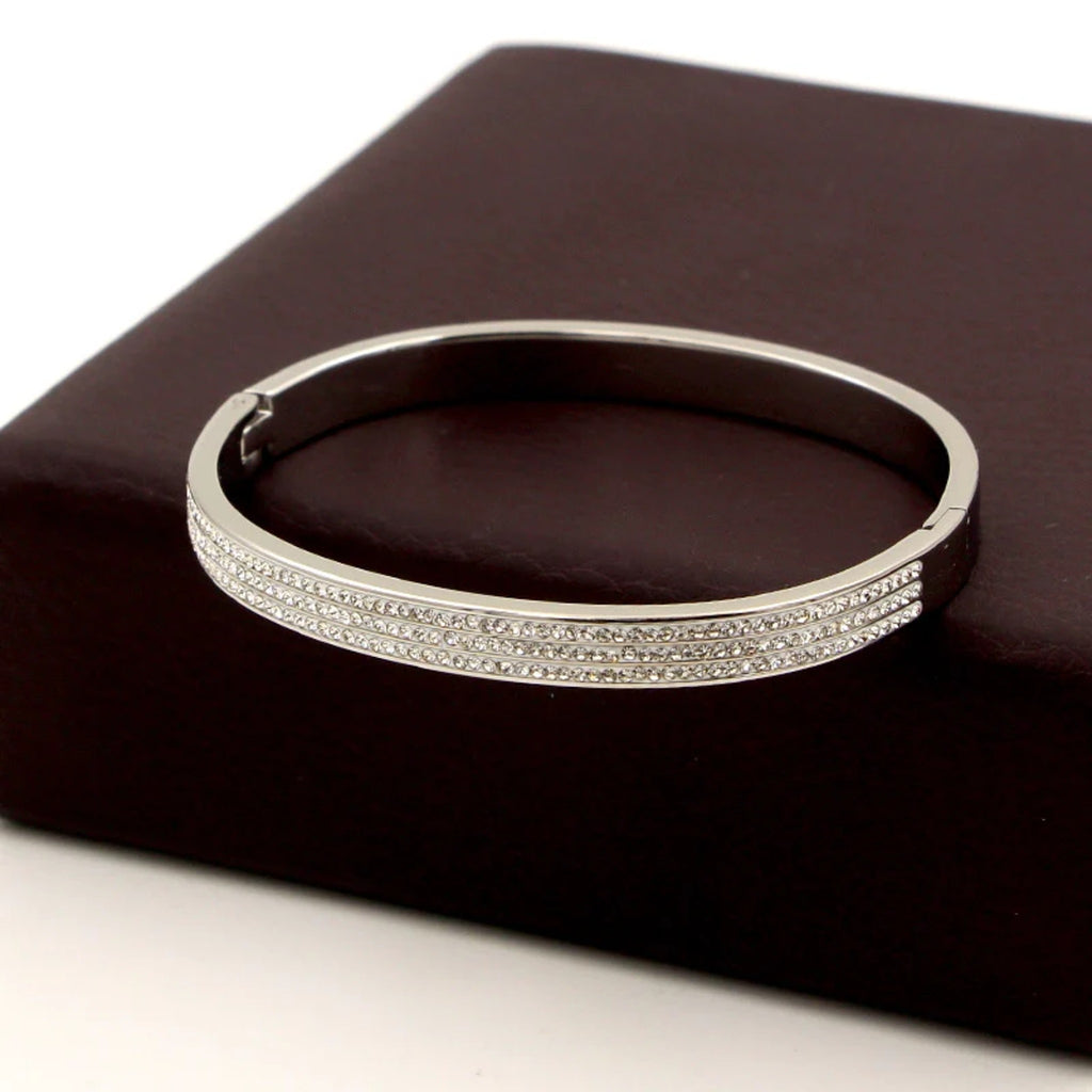 Camilla Three-Row Pavé Bangle — view 3