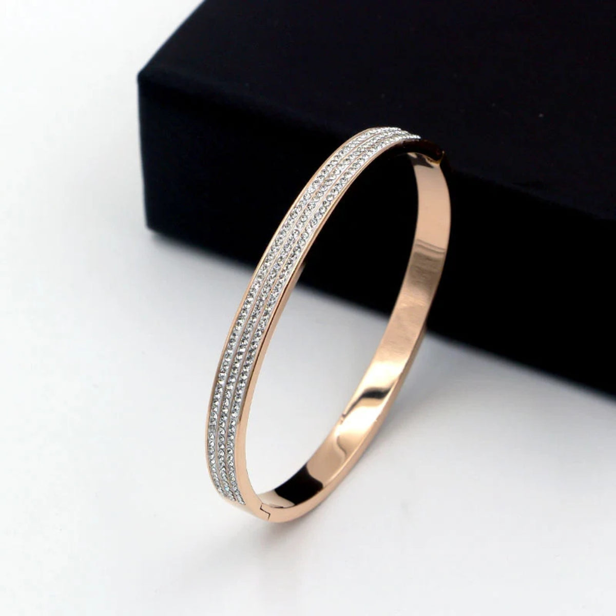 Camilla Three-Row Pavé Bangle — view 4
