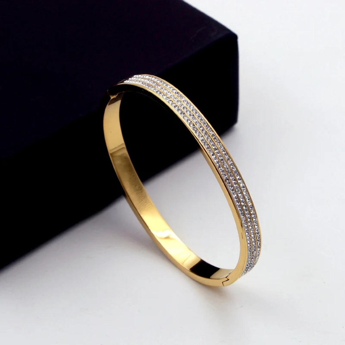 Camilla Three-Row Pavé Bangle — view 8