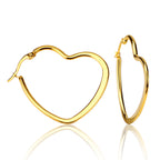 Dina Heart Hoop Earrings — view 6