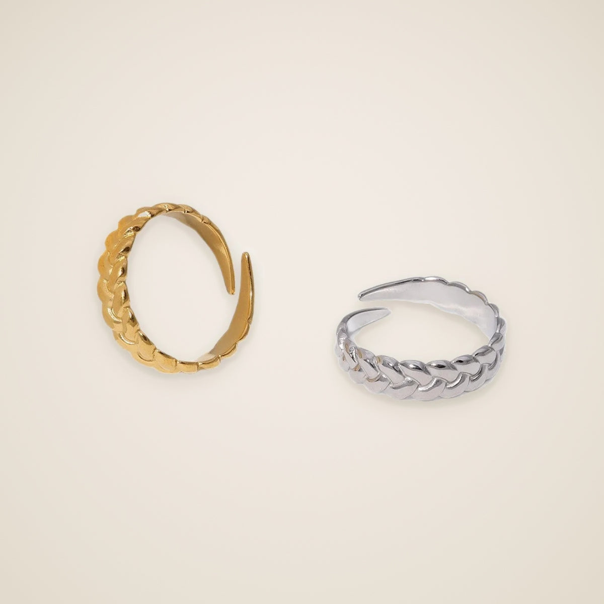 Chiara Braided Open Ring — view 1