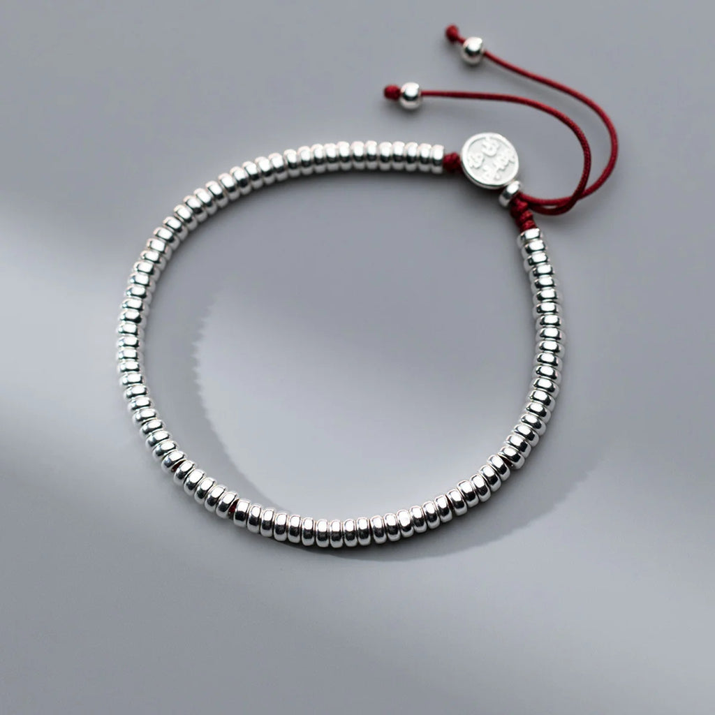 Costanza Silver Bead Cord Bracelet — view 2