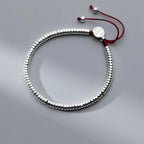 Costanza Silver Bead Cord Bracelet — view 2