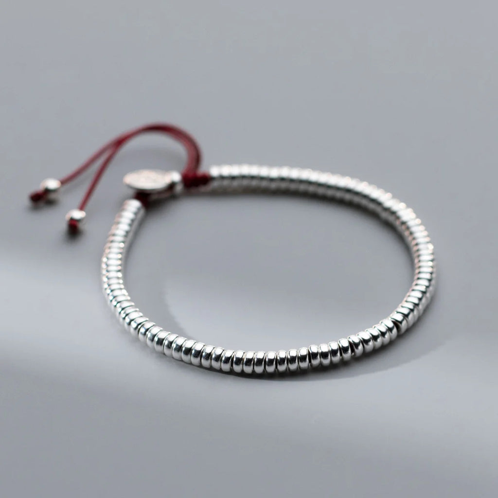 Costanza Silver Bead Cord Bracelet — view 3