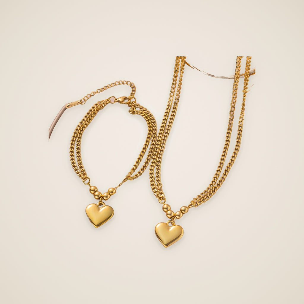 Cuore Puffy Heart Jewelry Set — view 1