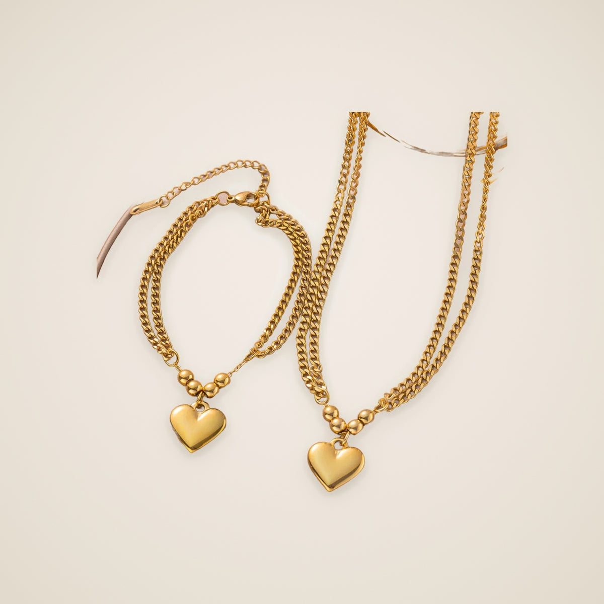 Cuore Puffy Heart Jewelry Set — view 1
