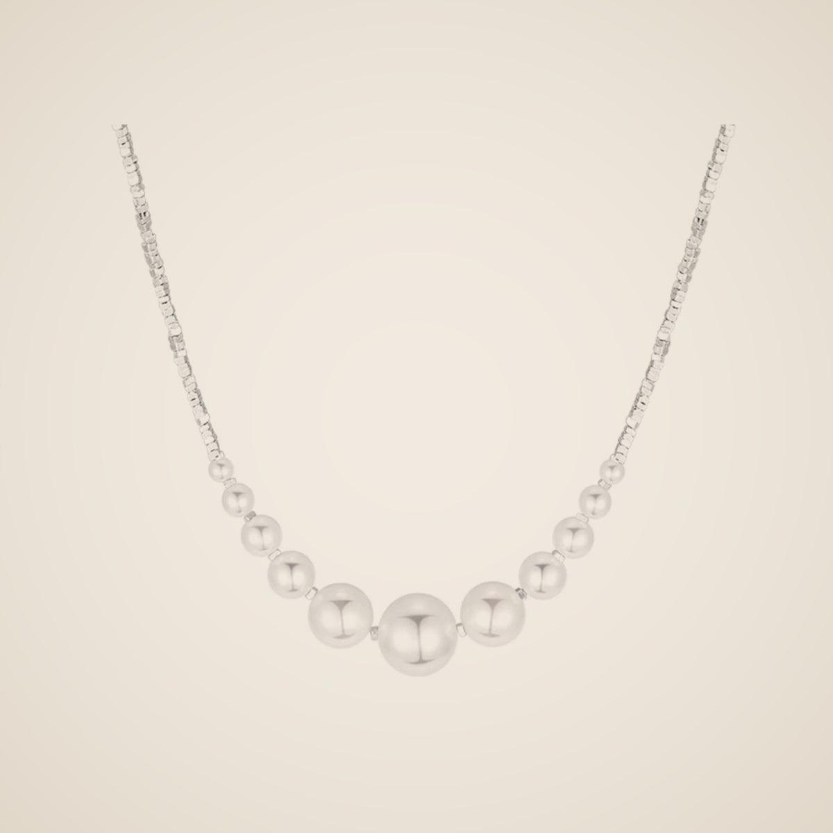 Collar de perlas simuladas degradadas Elettra, vista 1