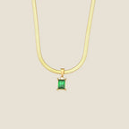 Collier pendentif pierre carrée Isola — vue 6