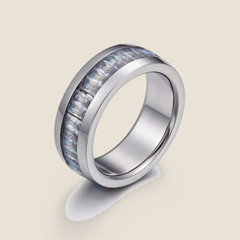 Anillo de banda con cristales Lino — vista 3